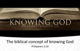 The biblical concept of knowing God